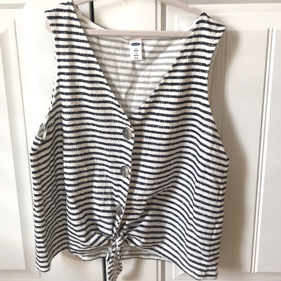 Old Navy Cropped Striped Tank Top - Picture 1 of 4
